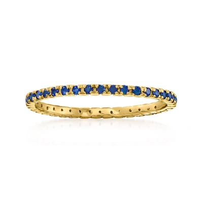 Rs Pure Ross-simons Sapphire Eternity Band In 14kt Yellow Gold In Multi