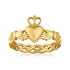 Ross-simons Italian 14kt Yellow Gold Claddagh Ring