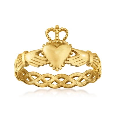 Ross-simons Italian 14kt Yellow Gold Claddagh Ring