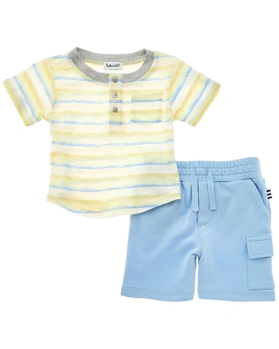 Splendid Boys' Popsicle Stripe Short Sleeve Set - Little Kid In Yellow