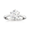 Ross-simons Moissanite Solitaire Ring In Sterling Silver In Silver