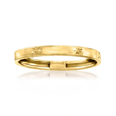 Rs Pure By Ross-simons Italian 14kt Yellow Gold Starburst Ring