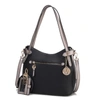 Mkf Collection By Mia K Jaseli Hobo With Wristlet Key Ring & Card Holder In Black