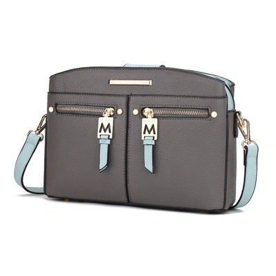 Mkf Collection By Mia K Zoely Vegan Leather For Wome's Crossbody Handbag In Grey