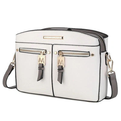 Mkf Collection By Mia K Zoely Vegan Leather For Wome's Crossbody Handbag In White