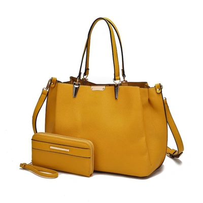 Mkf Collection By Mia K Kane Satchel With Wallet In Yellow