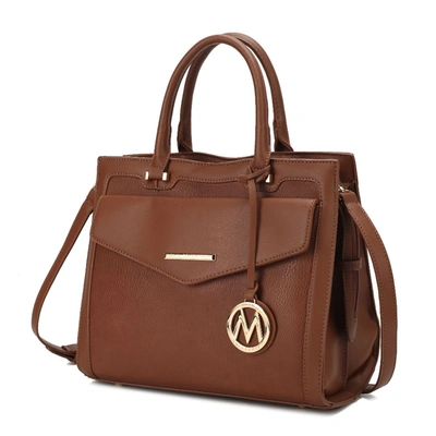 Mkf Collection By Mia K Alyssa Satchel Handbag Vegan Leather Women In Brown