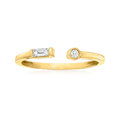 Canaria Fine Jewelry Canaria Diamond Open-space Ring In 10kt Yellow Gold In Silver