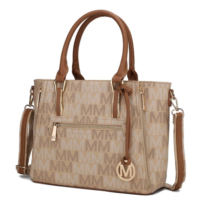 Mkf Collection By Mia K Siena M Signature Tote Handbag In Beige