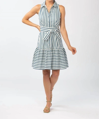 Abbey Glass Lara Mini Dress In Vineyard Stripe In Multi