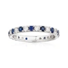 Ross-simons Sapphire And . Diamond Eternity Ring In 14kt White Gold In Metallic