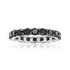 Ross-simons Black Diamond Eternity Band In Sterling Silver