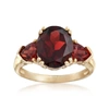 Ross-simons Garnet Ring In 14kt Yellow Gold In Red