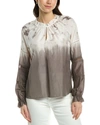 GO BY GO SILK GO> BY GOSILK ATTENTION TO DETAIL SILK PEASANT TOP