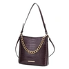 Mkf Collection By Mia K Bizzy Faux Crocodile-embossed Vegan Leather Women's Shoulder Handbag In Red