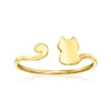 Ross-simons 14kt Yellow Gold Cat Cuff Ring