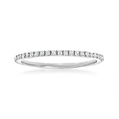 Ross-simons Diamond Stackable Ring In 14kt White Gold In Silver