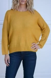 PINK MARTINI COVER YOUR BASICS SWEATER IN MUSTARD