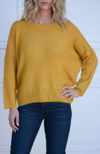 Pink Martini Cover Your Basics Sweater In Mustard In Yellow