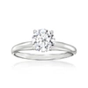 Ross-simons Lab-grown Diamond Solitaire Ring In 14kt White Gold In Silver