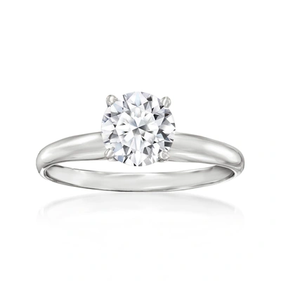 Ross-simons Lab-grown Diamond Solitaire Ring In 14kt White Gold In Metallic