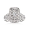 Ross-simons Diamond Scrollwork Ring In Sterling Silver