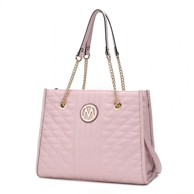 Mkf Collection By Mia K Makenna Vegan Leather Women's Shoulder Handbag In Pink