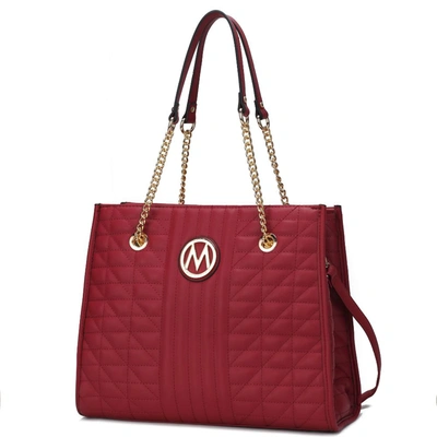 Mkf Collection By Mia K Makenna Vegan Leather Women's Shoulder Handbag In Red