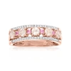 Ross-simons Morganite Ring With Diamonds And Pink Sapphires In 18kt Rose Gold Over Sterling
