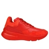 Alexander Mcqueen Women's Red Leather / Suede Sneaker In Orange