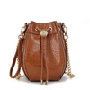 Mkf Collection By Mia K Cassidy Crocodile Embossed Vegan Leather Women's Hobo Bag In Brown