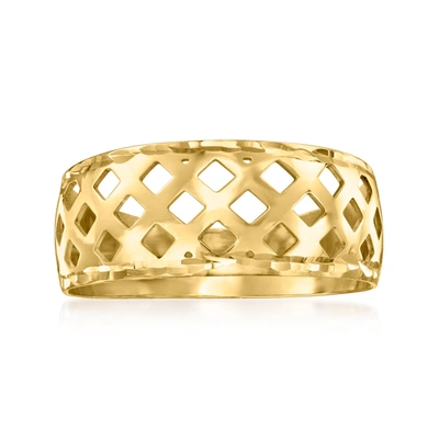 Ross-simons Italian 18kt Yellow Gold Geometric Cutout Ring