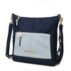 Mkf Collection By Mia K Nala Vegan Color-block Leather Women's Shoulder Bag In Blue