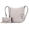 Mkf Collection By Mia K Lux Hobo Bag With Wallet- 2 Pcs In Grey