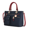 Mkf Collection By Mia K Julia Multi-pocket Satchel Handbag In Blue