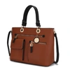Mkf Collection By Mia K Julia Multi-pocket Satchel Handbag In Brown