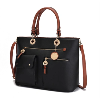 Mkf Collection By Mia K Julia Multi-pocket Satchel Handbag In Black