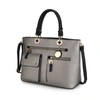 Mkf Collection By Mia K Julia Multi-pocket Satchel Handbag In Grey