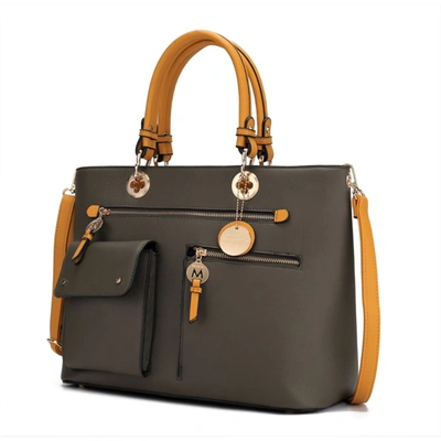 Mkf Collection By Mia K Julia Multi-pocket Satchel Handbag In Green