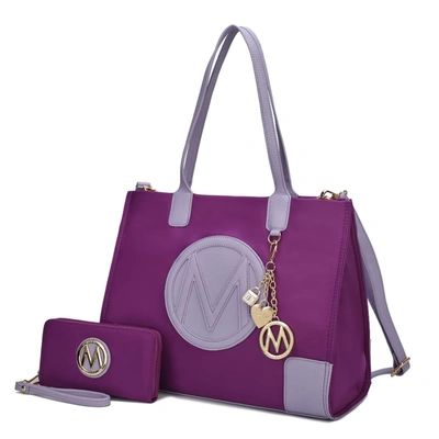 Mkf Collection By Mia K Louise Tote And Wallet Set In Purple