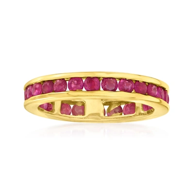 Ross-simons Ruby Eternity Band In 14kt Yellow Gold In Multi
