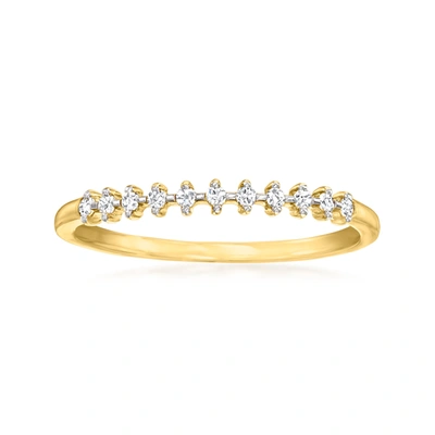 Canaria Fine Jewelry Canaria Diamond-accented Ring In 10kt Yellow Gold In Silver