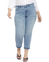 Nydj Plus Piper Relaxed Straight Jean In Blue