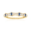Ross-simons Diamond And . Sapphire Stackable Ring In 14kt Yellow Gold In Gold