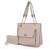 Mkf Collection By Mia K Jenna Shoulder Bag And Wallet- 2 Pieces In Beige
