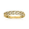 Rs Pure Ross-simons Diamond Curb-link Ring In 14kt Yellow Gold In Gold