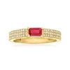 Ross-simons Ruby And . Diamond Ring In 14kt Yellow Gold In Yellow