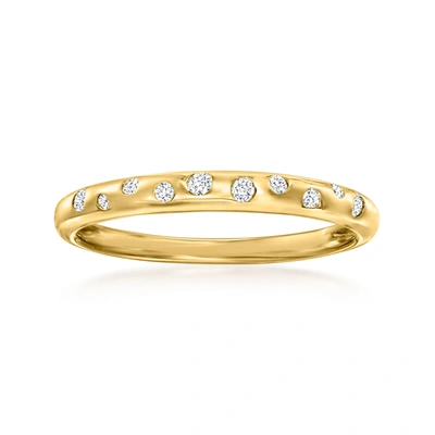 Rs Pure Ross-simons Diamond Spotted Ring In 14kt Yellow Gold