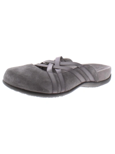 Vionic Claire Womens Strappy Slip On Mules In Grey