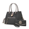 Mkf Collection By Mia K Edith Vegan Leather Women's Tote Bagwith Wallet - 2 Pieces In Grey